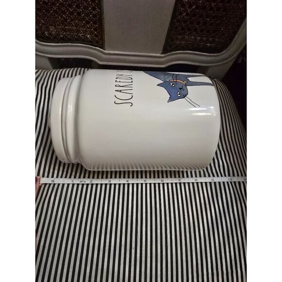 NWT Rae Dunn Scaredy Cat Halloween Canister - Picture 2 of 12